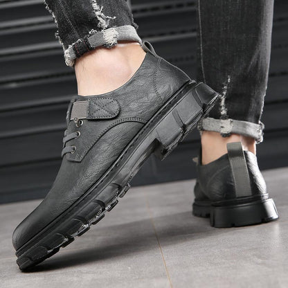Damen Lederstiefel Cargo Stil Braun