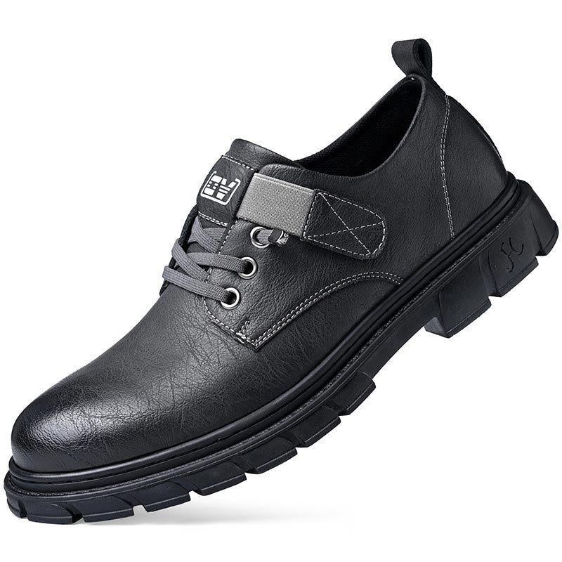 Damen Lederstiefel Cargo Stil Braun