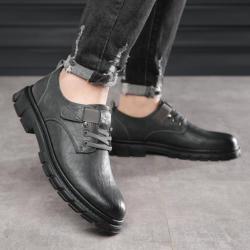 Damen Lederstiefel Cargo Stil Braun
