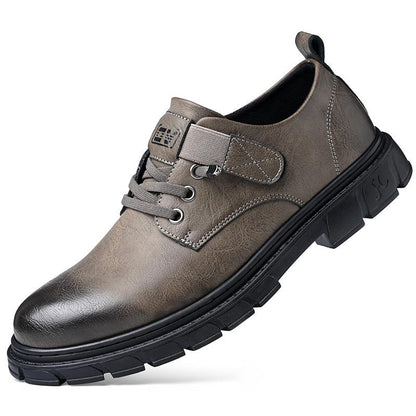Damen Lederstiefel Cargo Stil Braun
