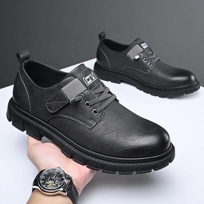 Damen Lederstiefel Cargo Stil Braun