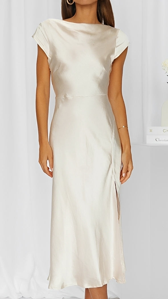 Damen Midikleid Flügelärmel Modern Eleganz - Norvielle