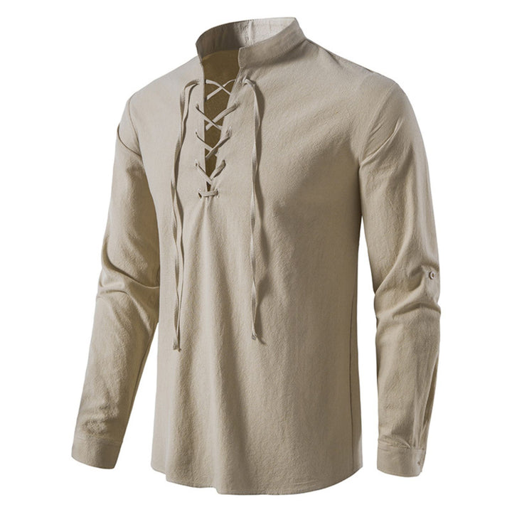 Herren Freizeitshirt Modern Leinwandoptik - Norvielle