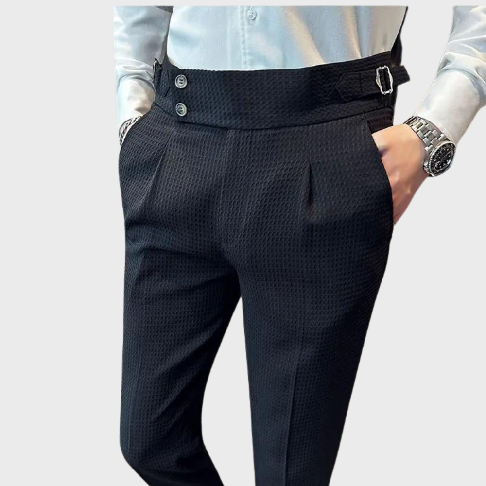 Herrenhose Kariert Hochtailliert Komfort