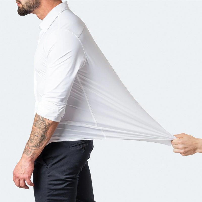 Herren Business Hemd Slim Fit Langarm Stretch