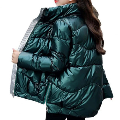 Damen Winterjacke Gequiltet Warm Leicht