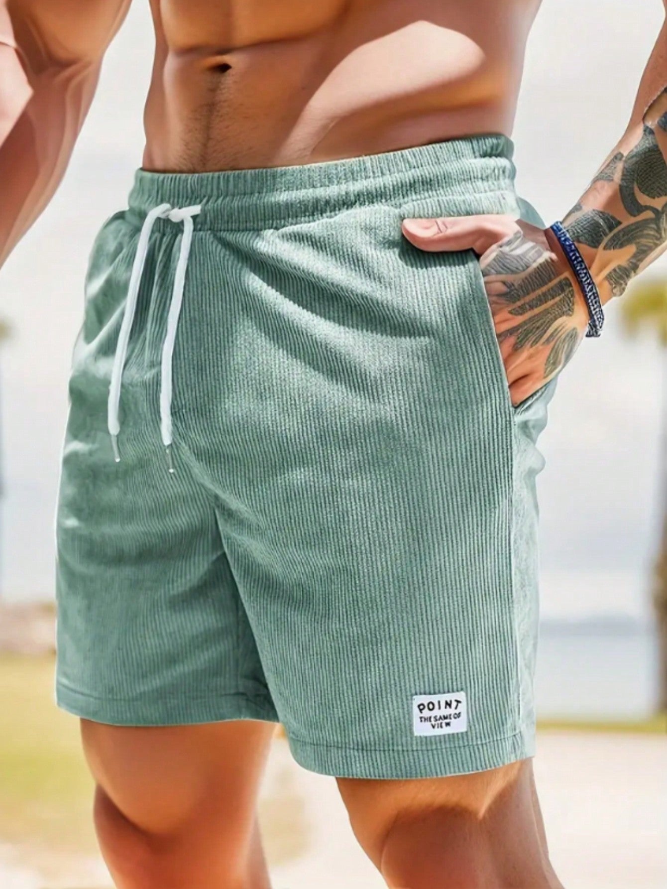 Herren Shorts Bequem Mit Kordelzug Sommer