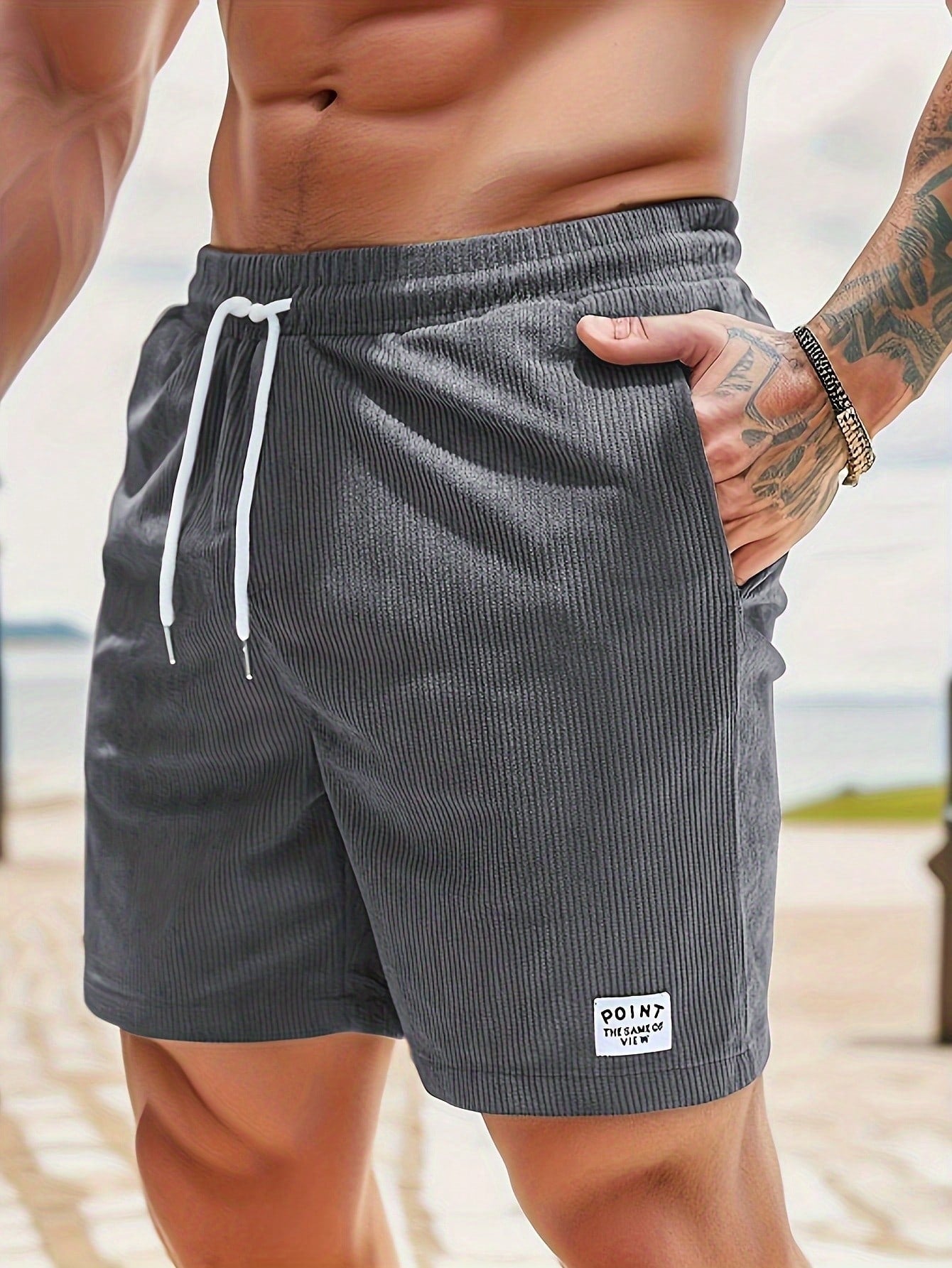 Herren Shorts Lockere Passform Kordelzug Bequem