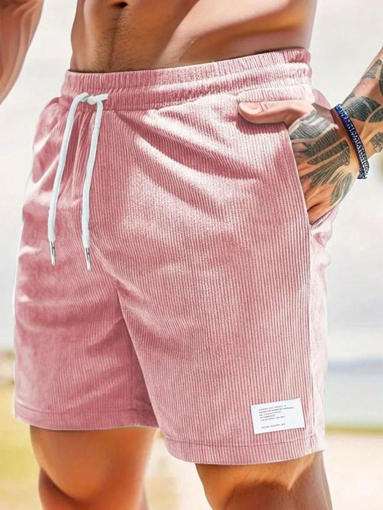 Herren Shorts Lockere Passform Kordelzug Bequem