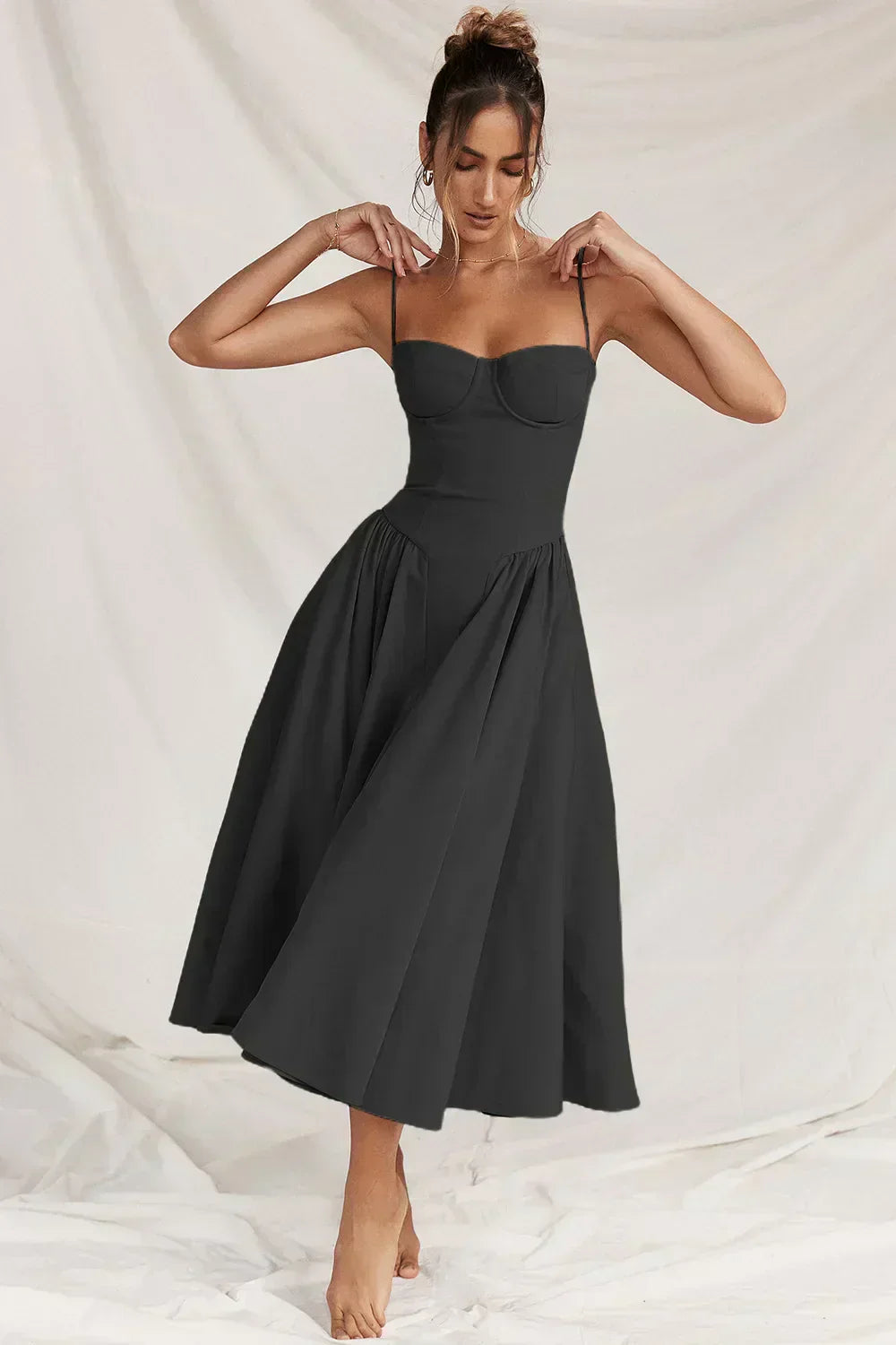 Damen Ärmelloses Sommerkleid aus Jute