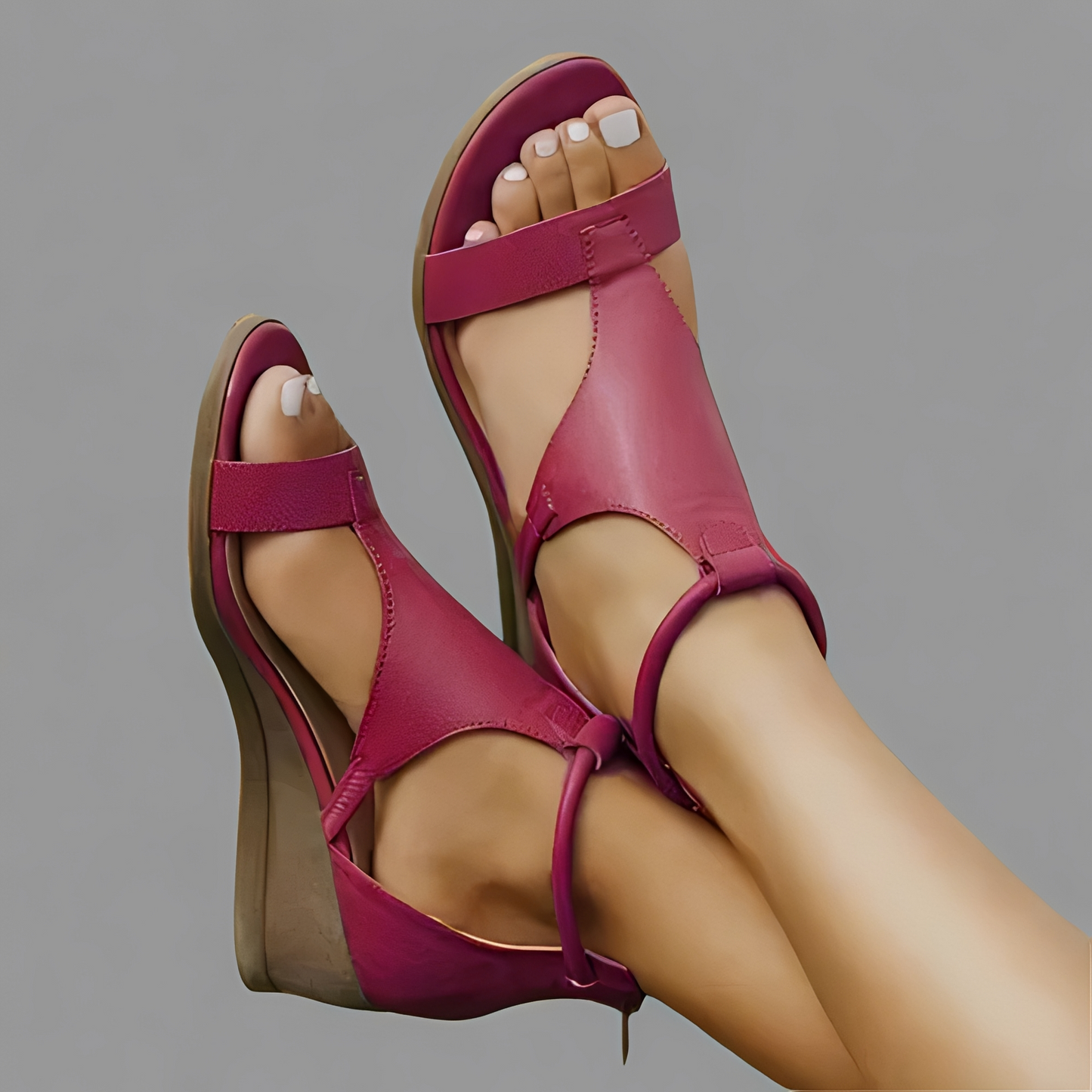 Damen Sandalen Sommer Trendy Leder