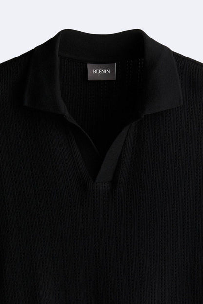Herren Poloshirt Strick Modern Elegantes Design