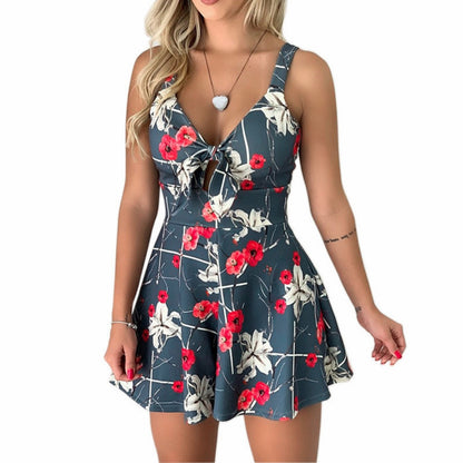 Damen Jumpsuit mit Hosenträgern und Schleife