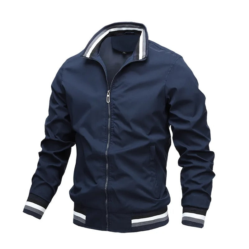 Herren Mitteljahresjacke Sportlich Gestreift Modern