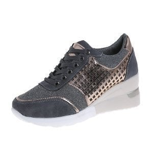 Damen Sneaker Keilabsatz Orthopädisch Bequem