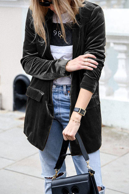 Damen Blazer Langärmlig Elegant