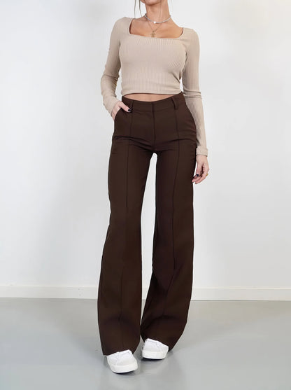 Damenhose Gerade Passform Elegant