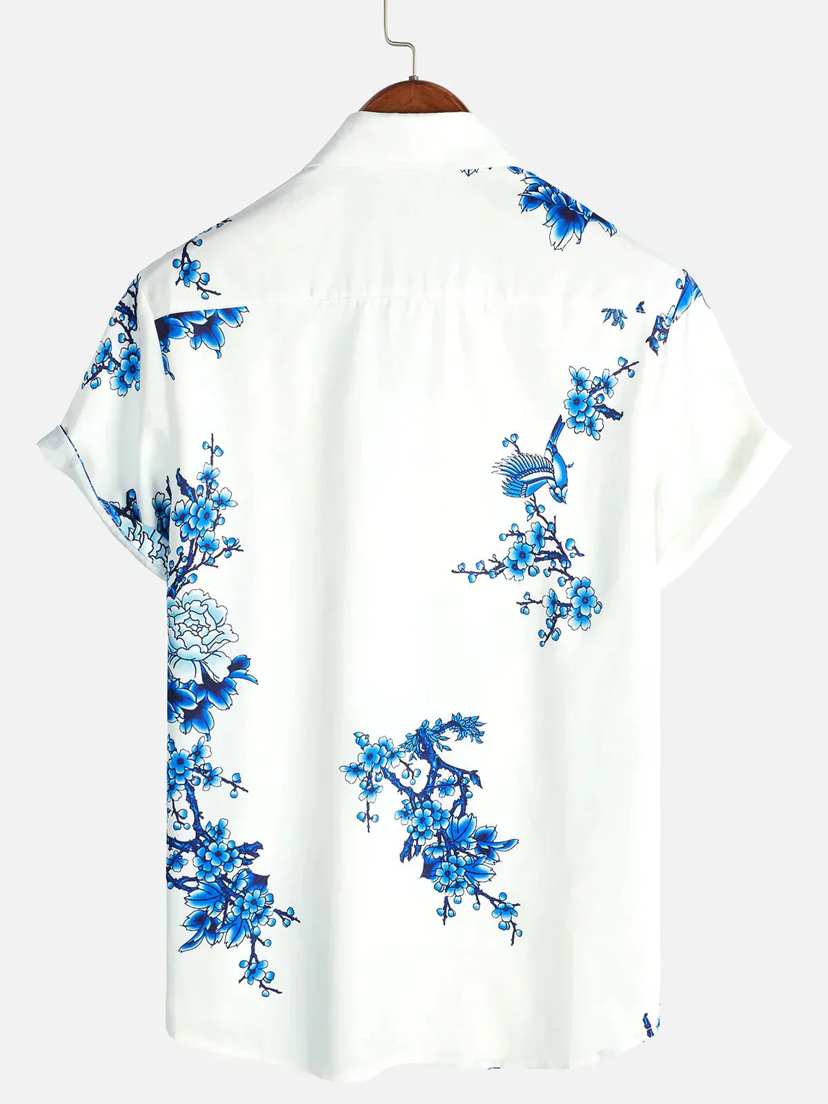 Männer Kurzarm Hemd Floral Sommerhemd