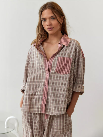 Damen Pyjama-Set Weich Komfort