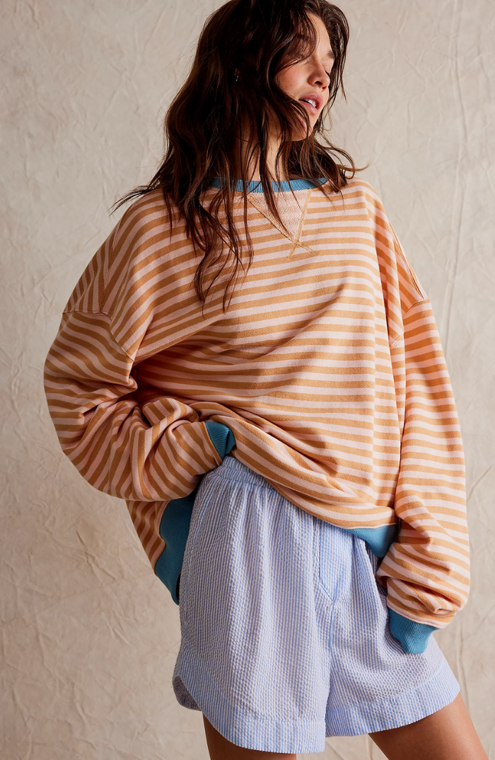 Damen Rundhals Pullover aus Strick für Frühling