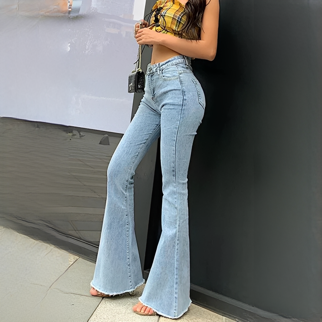 Damen Jeans Hohe Taille Slimfit Frauenjeans