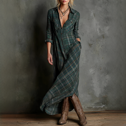 Damen Maxikleid Entspannt Elegant Lang