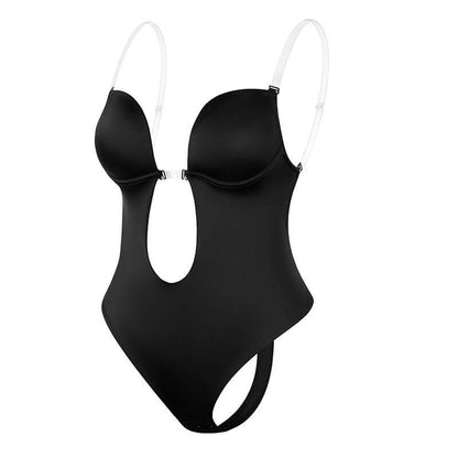 Lina Body Shaper schwarz mit tiefem V-Ausschnitt
