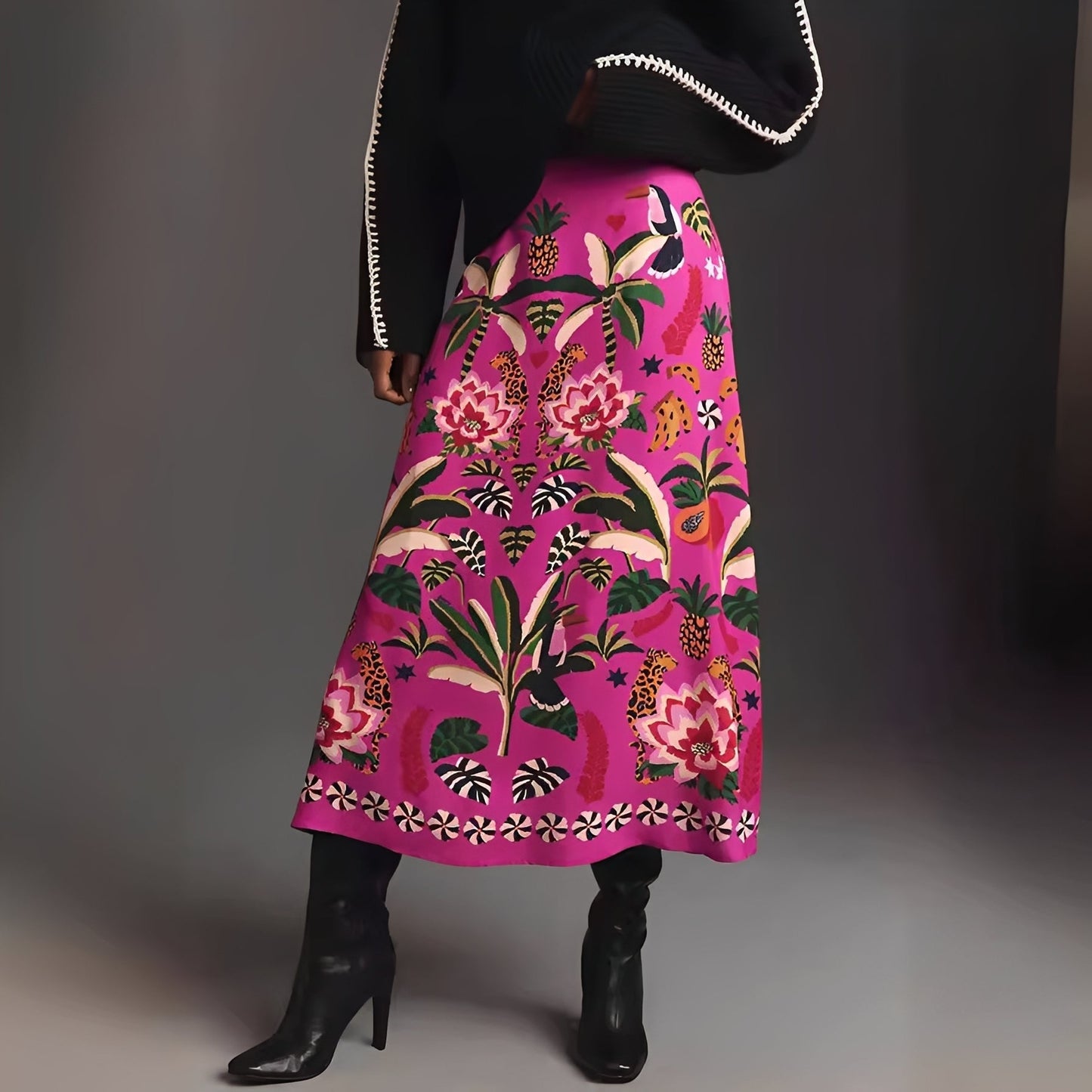 Elegantes Blumenkleid Damen Sommerkleid - BerlinGlamour