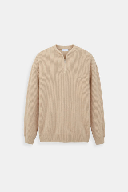 Strickpullover Reißverschluss Komfortmode Zeitlos - Norvielle