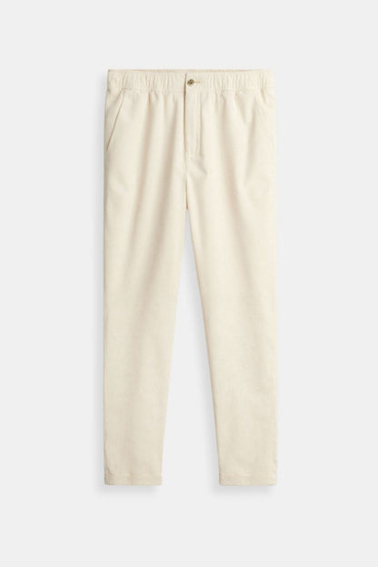 Herrenhose Beige Elastisch Mit Knopfverschluss - Norvielle