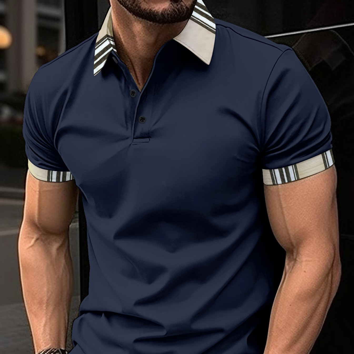Herren Polo Slim Fit Shirt Qualität