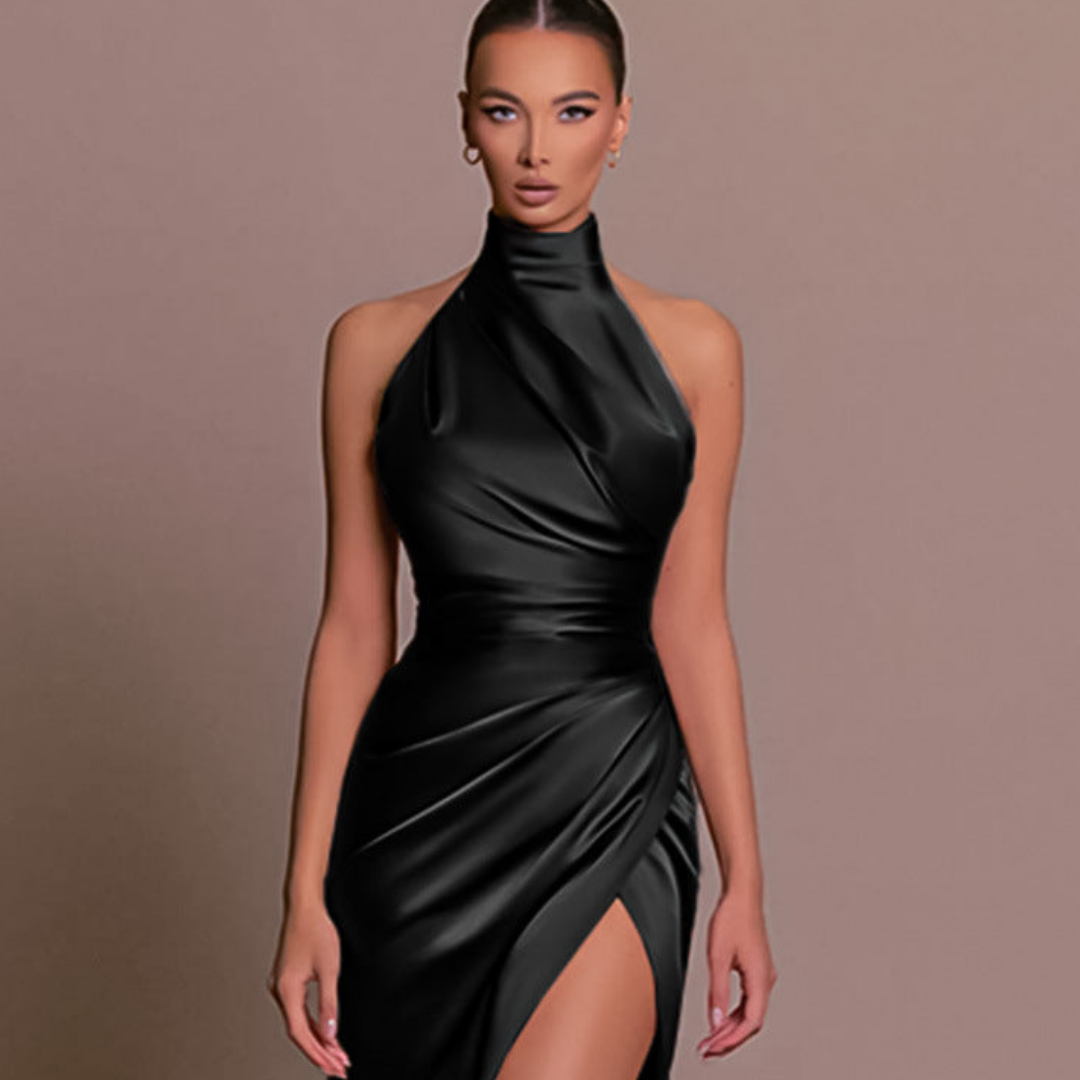 Damen Hochzeitsgästekleid Elegant Hochgeschlossen - Norvielle