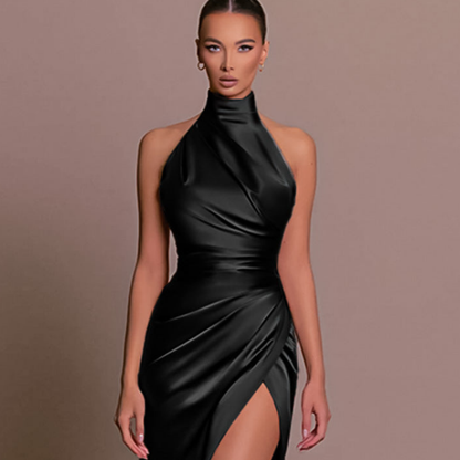 Damen Hochzeitsgästekleid Elegant Hochgeschlossen - Norvielle