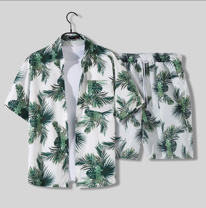 Herren Hawai Hemd Set Casual Leicht Freizeit - Norvielle