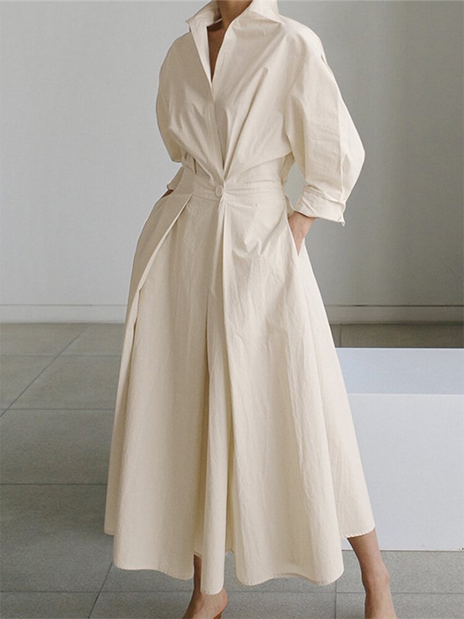 Damen Maxi Kleid Tailliert Lang Elegant