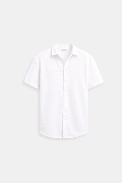 Leinenhemd Damen Kurzarm Sommerweiß - Norvielle