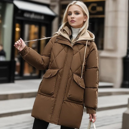 Langhaariger Steppmantel Damen Warm - Norvielle