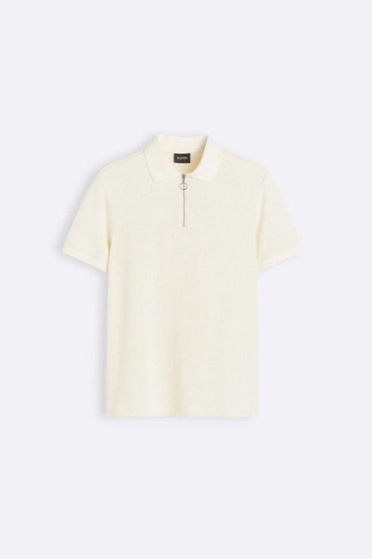 Herren Poloshirt Strick Modern Reißverschluss