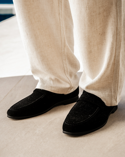 Männer Loafer Schuhe Wildleder Braun Elegante