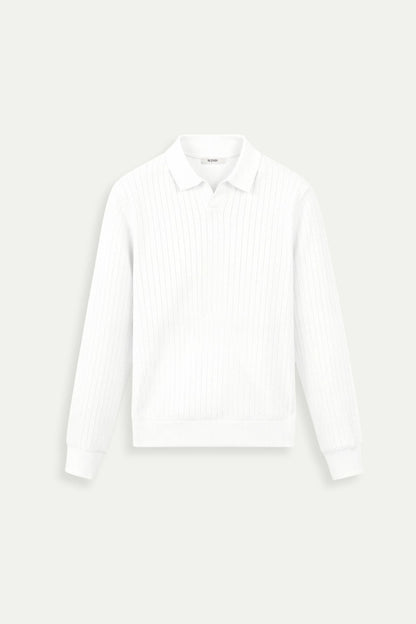 Elegantes Herren Poloshirt Slim Fit Modern Strick