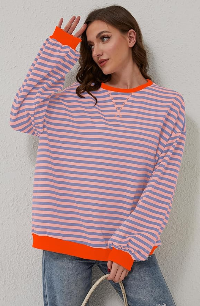 Damen Rundhals Pullover aus Strick für Frühling