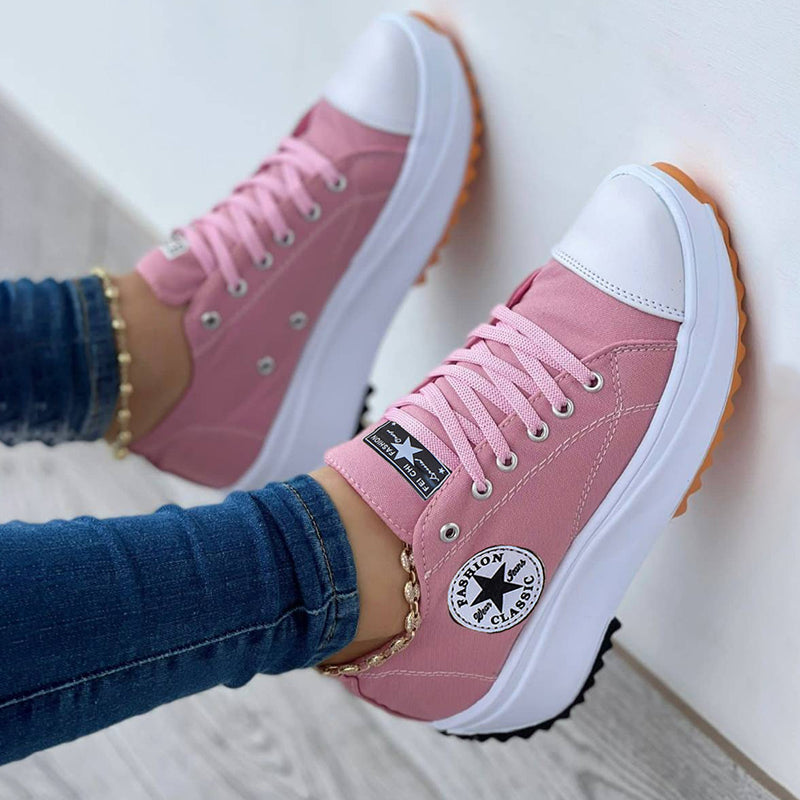Orthopädische Laufschuhe Dicke Sohlen Schnürsenkel