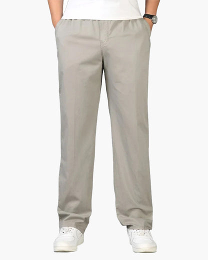 Herrenhose Gerader Schnitt Baumwolle Elastikbund Bequem - Norvielle