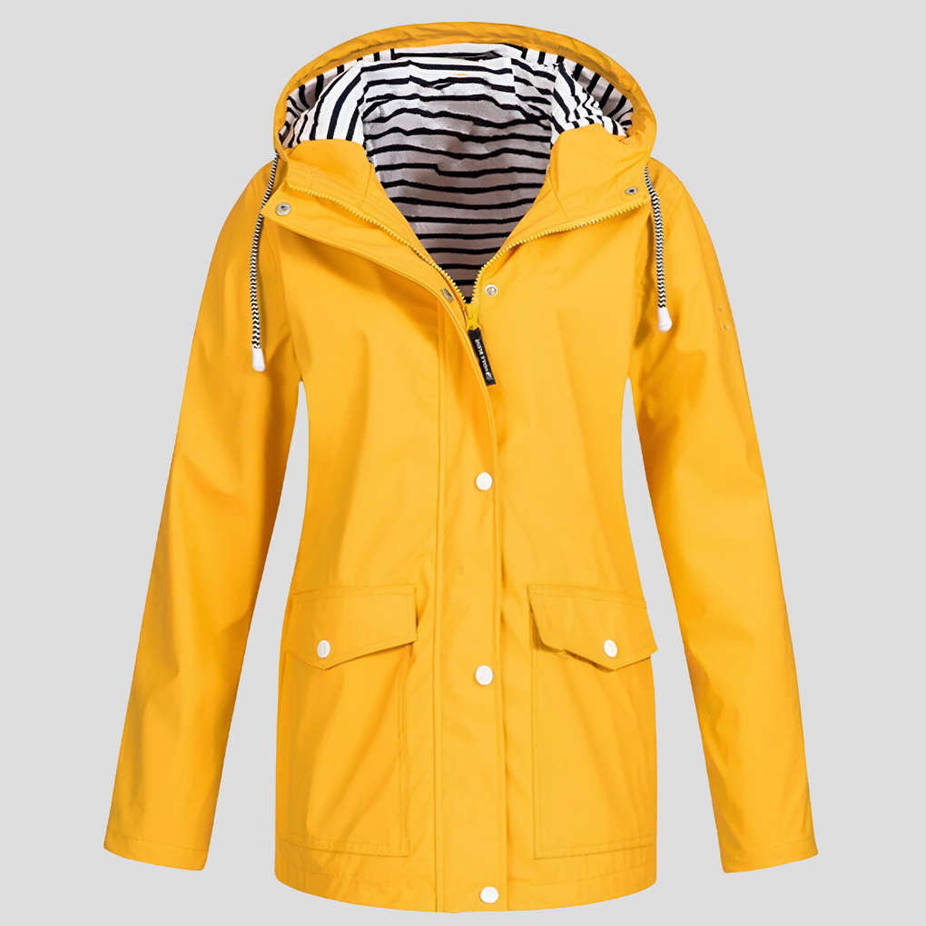Damen Outdoorjacke Wasserdicht Winddicht Kapuzenjacke - Norvielle
