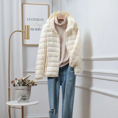 Damen Winterjacke Mit Kapuze Reißverschluss Warm