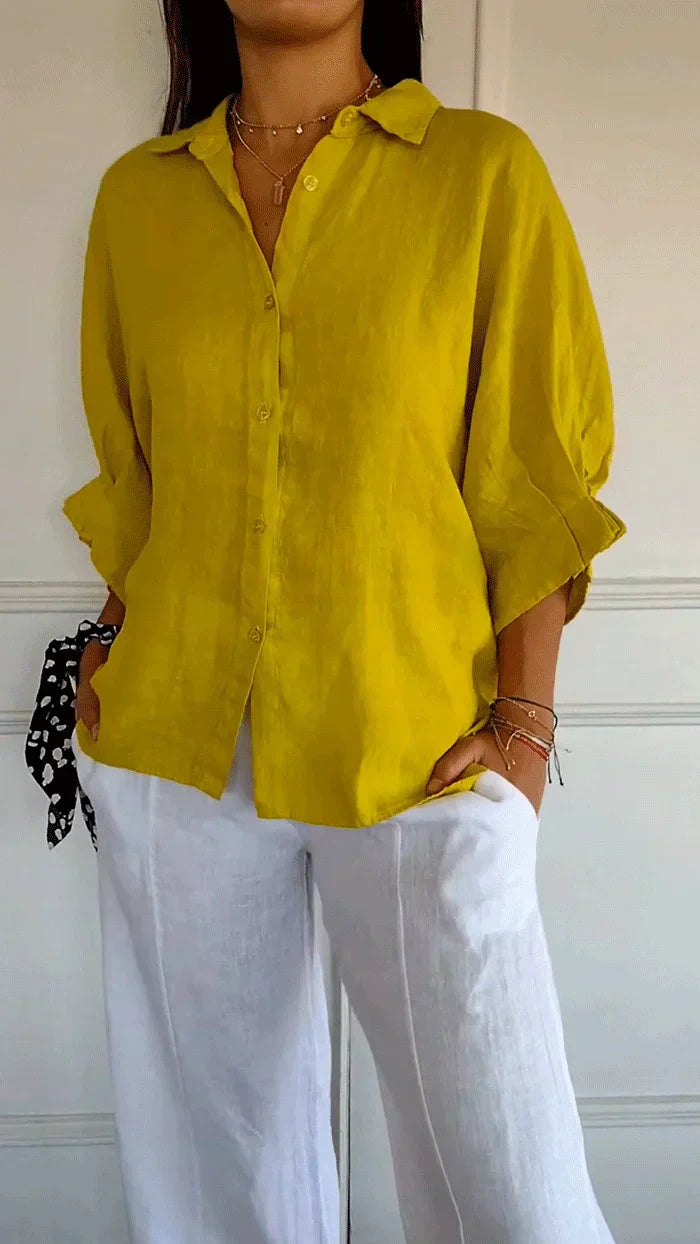 Damenbluse mit Knöpfen Elegantes Design Zeitlos