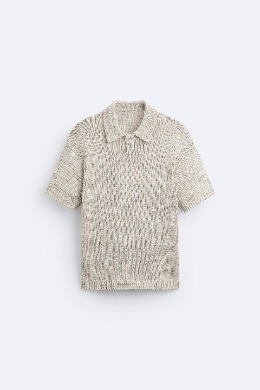 Herren Strickpolo Lässiger Fit Relaxed Beige - Norvielle
