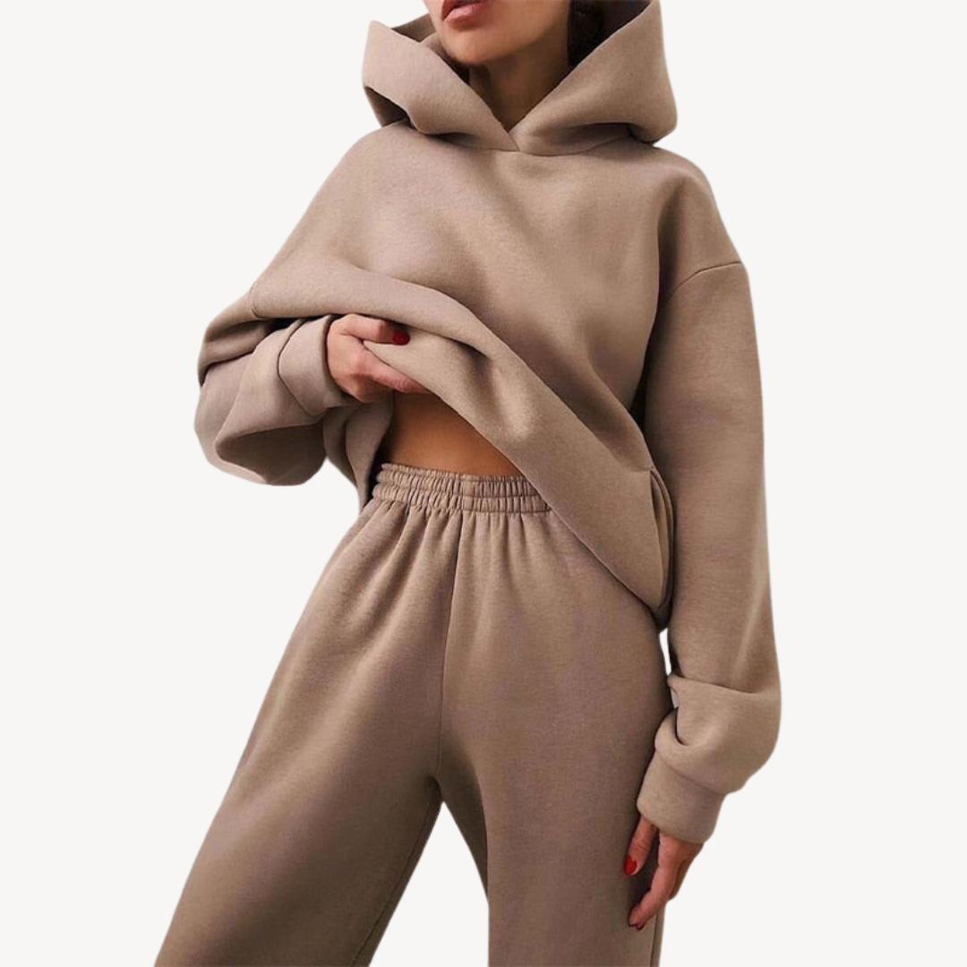 Damen Hoodie Set Sportlich Comfort Jogginghose