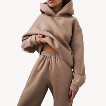 Damen Hoodie Set Sportlich Comfort Jogginghose