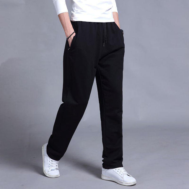 Herren Jogginghose Elastisch Bequem Schwarz - Norvielle